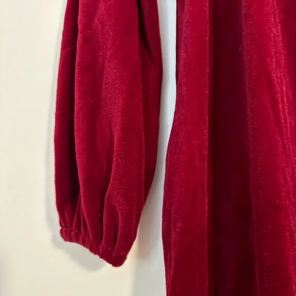 NWT Christian Dior Vintage velvet gown loungewear robe burgundy deadstock fall - Picture 6 of 8